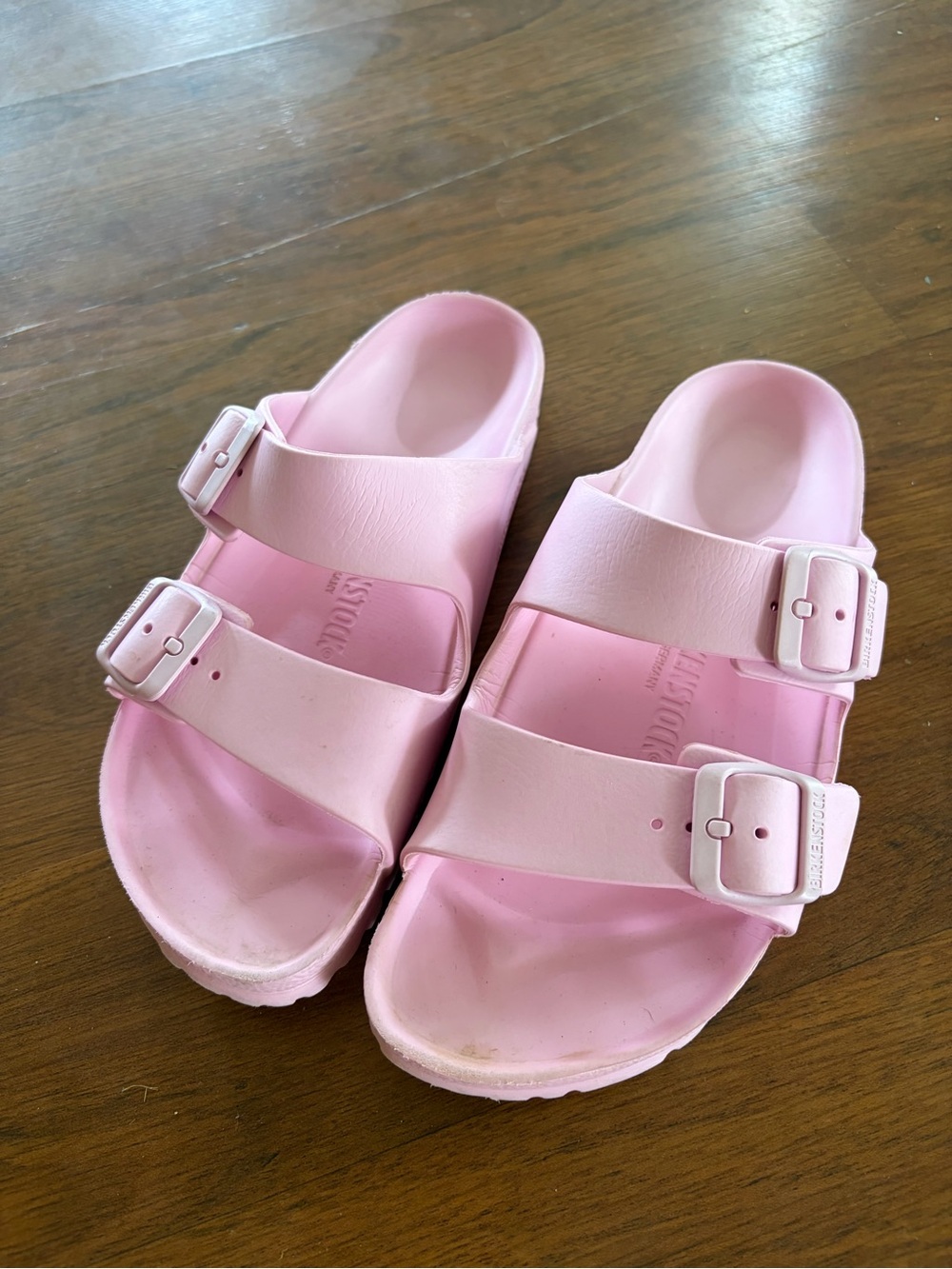 Birkenstock Light Pink Double-Buckle Slide Sandals